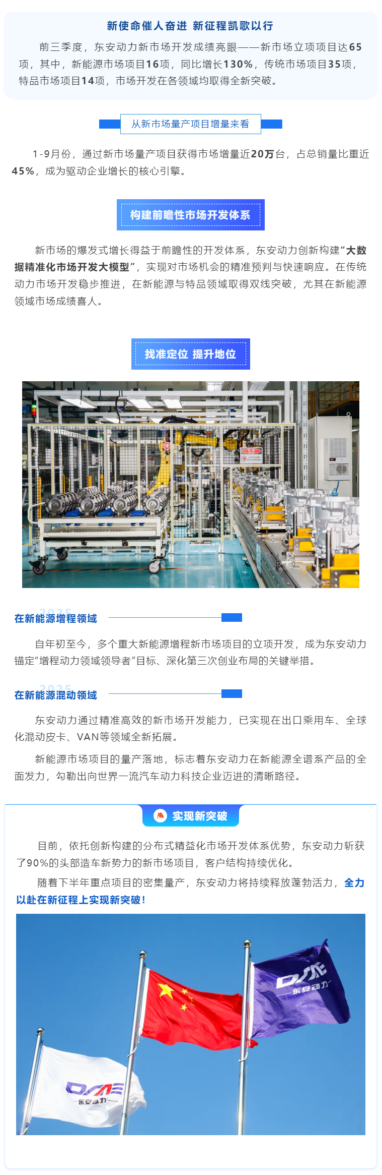 沖刺四季度 答(dá)卷“十四五” _ 東(dōng)安動力2025年(nián)前三季度新市(shì)場(chǎng)開(kāi)拓戰績斐然